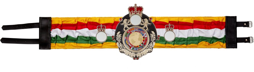 QUEENSBURY WORLD FLAGS SILK CHAMPIONSHIP BELT - QUEEN/B/FLAG/SILK - AVAILABLE IN 6 COLOURS